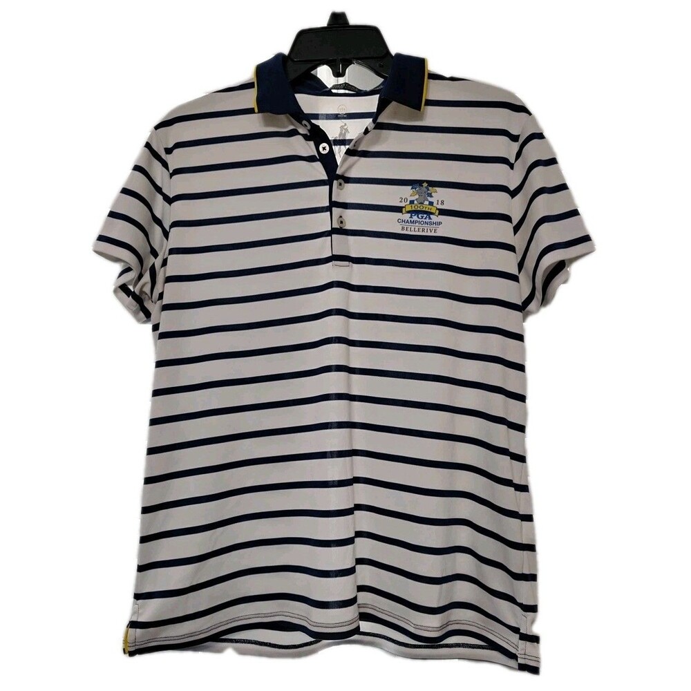 Womens Ralph Lauren Polo Golf 100 Anniversary Bellerive PGA Golf Shirt White Blu